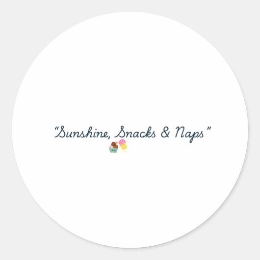 Zomer Sticker Zonne Snacks En Slapstickers (Voorkant)