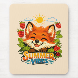 Zomer-stijl muismat met een vos ontwerp