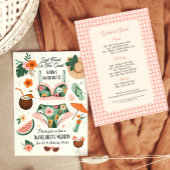 Zomer strand Bachelorette Laatste Toast Kaart