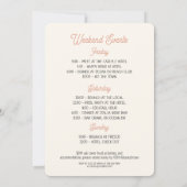 Zomer Strand Bachelorette Weekend Party Kaart (Achterkant)