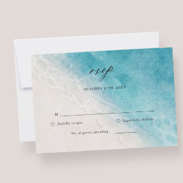 Zomer Strand Bestemming Bruiloft RSVP-kaart RSVP Kaartje