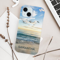 Zomer Strand Blauw Gepersonaliseerde Naam