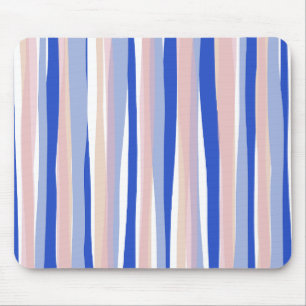 Zomer strand blauw roze beige strepen muismat