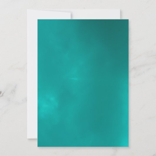 Zomer strand blauwe oceaan bestemming bruiloft kaart (Achterkant)