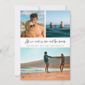 Zomer Strand Bruiloft 3 Foto Save the Date (Voorkant)