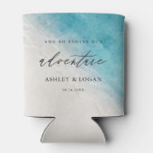 Zomer strand bruiloft gunsten blikjeskoeler (Achterkant)