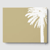 Zomer strand bruiloft palmboom logo gastenboek (Achterkant)