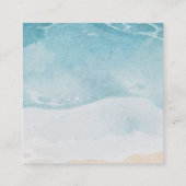 Zomer Strand Bruiloft QR Code RSVP Behuizing Kaart (Achterkant)