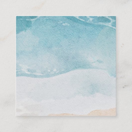 Zomer Strand Bruiloft QR Code RSVP Behuizing Kaart (Achterkant)