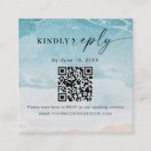Zomer Strand Bruiloft QR Code RSVP Behuizing Kaart (Voorkant)