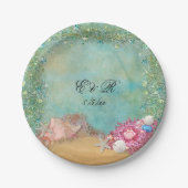 Zomer, Strand Bruiloft, Zeeschelpen, Papieren Bord (Voorkant)