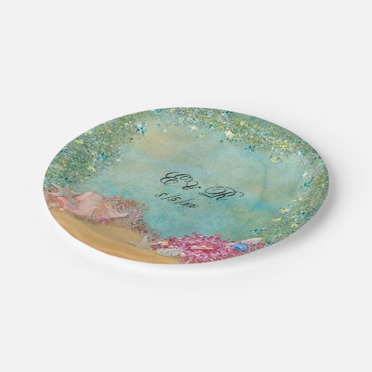 Zomer, Strand Bruiloft, Zeeschelpen, Papieren Bord (Gekanteld)