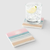 Zomer Strand Design Stenen Onderzetters (Zijkant)