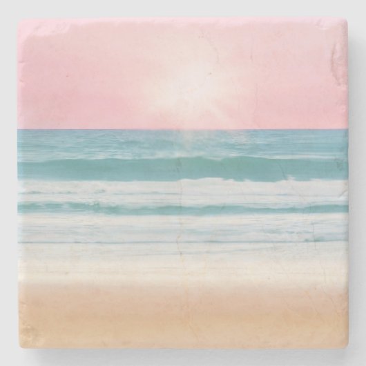 Zomer Strand Design Stenen Onderzetters (Voorkant)