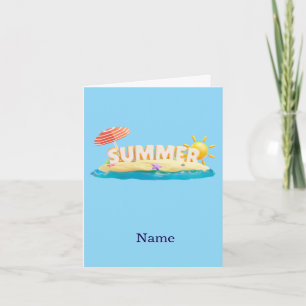 Zomer Strand Eiland 3D Trendy Tropische Vakantie