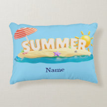 Zomer Strand Eiland 3D Trendy Tropische Vakantie