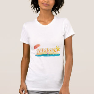 Zomer Strand Eiland 3D Trendy Tropische Vakantie T-shirt