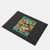 Zomer strand hond vakantie vector deurmat (Schuin)