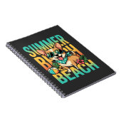 Zomer strand hond vakantie vector notitieboek (Rechterzijde)