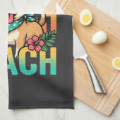 Zomer strand hond vakantie vector theedoek (Quarter Fold)