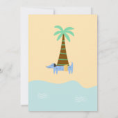 Zomer strand hond vakantie verjaardag kaart (Achterkant)