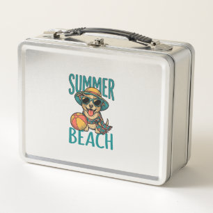 Zomer Strand Hond Vintage Zonnebril Shirt Ontwerp_