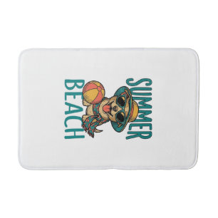 Zomer Strand Hond Vintage Zonnebril Shirt Ontwerp_ Badmat
