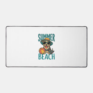 Zomer Strand Hond Vintage Zonnebril Shirt Ontwerp_ Bureaumat