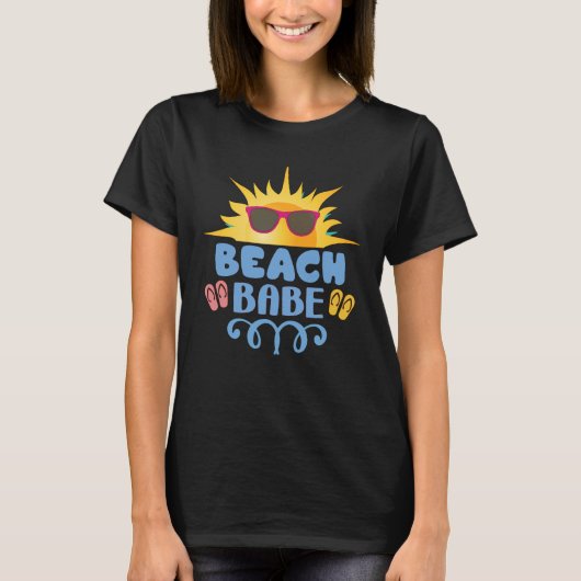 Zomer Strand Meisje Surfer T-shirt (Voorkant)