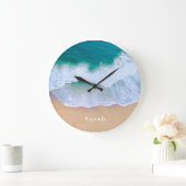 zomer strand moderne minimalistische oceaan Wandkl Grote Klok (Huis)