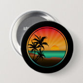 ZOMER STRAND NATUUR RONDE BUTTON 7,6 CM (Voorkant /achterkant)