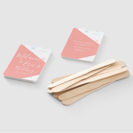 Zomer strand oceaan zeeschelpen handwaaier (Niet-gemonteerd)