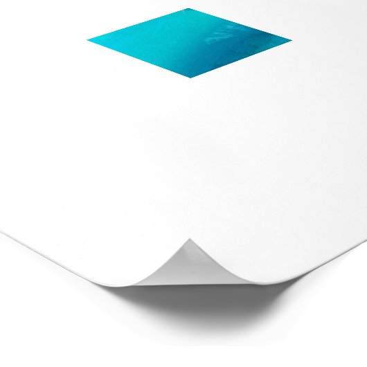 Zomer Strand Oceaanvogels vliegen in de lucht en w Poster (Hoek)