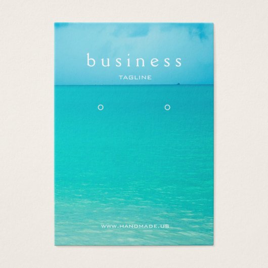 Zomer Strand Oorbel Display Visitekaartje (Voorkant)