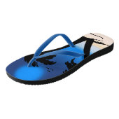 Zomer Strand Palmbomen Midnight Blue Teenslippers (Schuin)