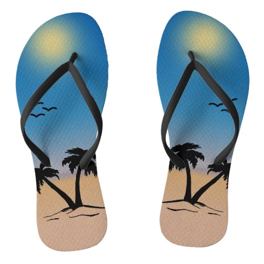 Zomer Strand Palmbomen Teenslippers (Voetbed)
