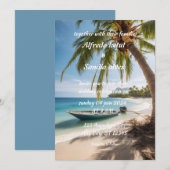 Zomer strand palmboom tropische bruiloft kaart (Voorkant / Achterkant)