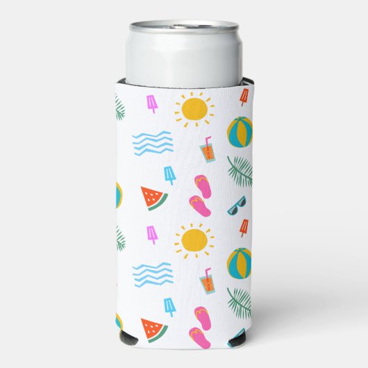 Zomer Strand Patroon Koeler (Seltzer Voorkant)