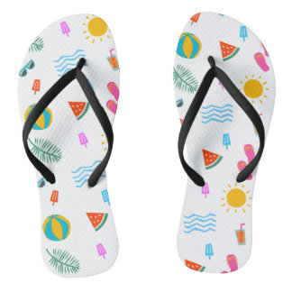 Zomer Strand Patroon Paar Teenslippers