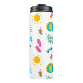 Zomer Strand Patroon Thermische Tumbler Thermosbeker