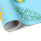 Zomer Strand Patroon Verjaardag Wrapping Papier (Rol Hoek)