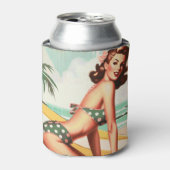  Zomer Strand Pin Up Blikjeskoeler (Blikje Voorkant)
