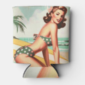  Zomer Strand Pin Up Blikjeskoeler (Voorkant)