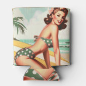  Zomer Strand Pin Up Blikjeskoeler (Achterkant)