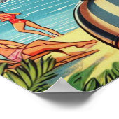 Zomer Strand Pin Up Poster (Hoek)