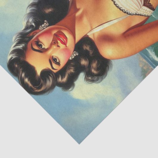  Zomer Strand Pin Up Tissuepapier (Detail)