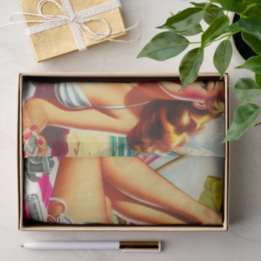  Zomer Strand Pin Up Tissuepapier (Geschenk)
