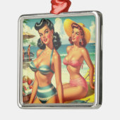  Zomer Strand Pin Ups Metalen Ornament (Links)