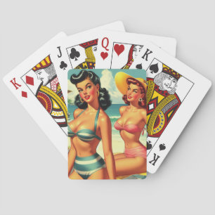 Zomer Strand Pin Ups Pokerkaarten