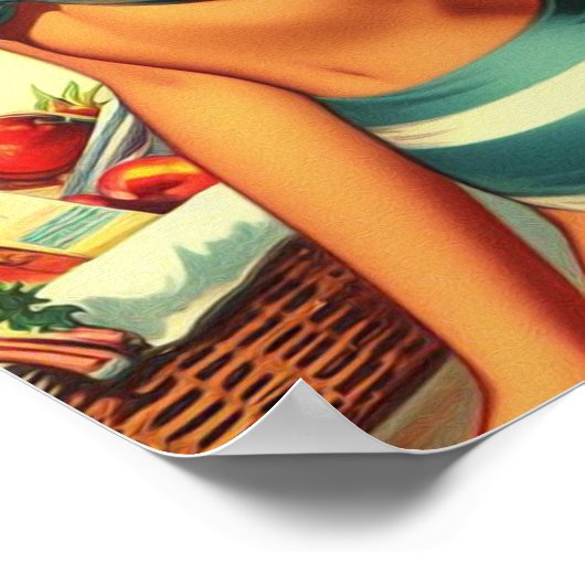  Zomer Strand Pin Ups Poster (Hoek)